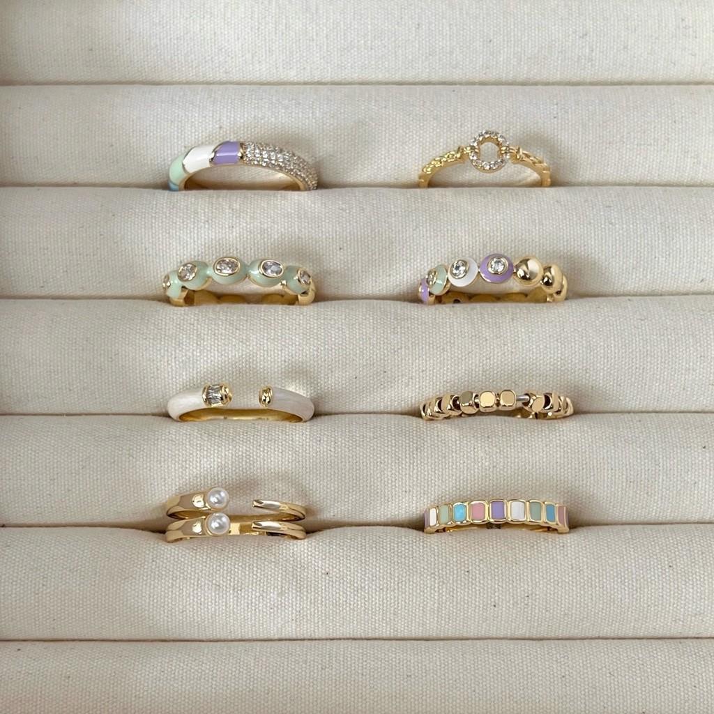 Роскошное не тускнеющее регулируемое медное кольцо для женщин в современном геометрическом стиле для шикарных нарядов