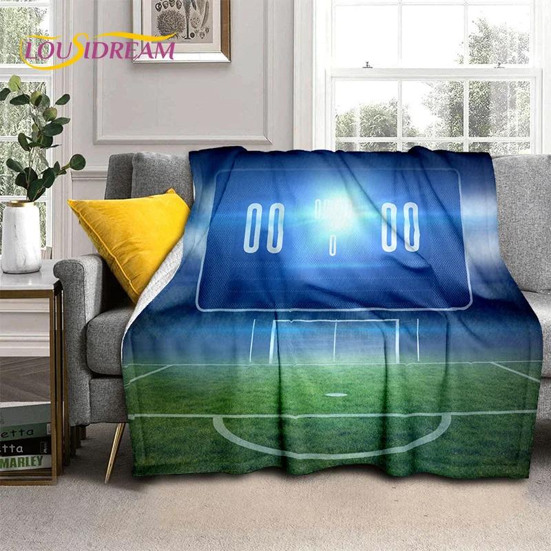 29 Стиль Футбольное поле Футбол Спорт Мультфильм Мягкое одеяло, Мягкий плед для дома Спальня Кровать Диван Дорожный чехол Детский подарок