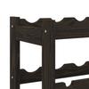 16 Bottle Wine Rack Black Solid Pine Wood