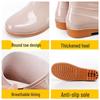 Women's Khaki Low-Cut Non-Slip Waterproof Rain Boots for Spring and Autumn