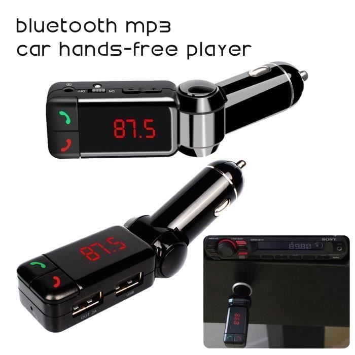 Автомобильный Bluetooth-комплект 2.1 EDR с ЖК-экраном, FM-передатчик MP3 A2DP стерео, USB-зарядное устройство и громкая связь