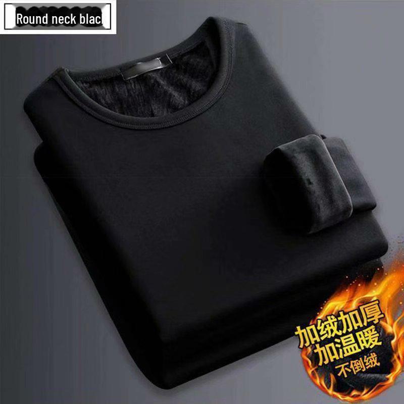 Мужской зимний бархатный термотоп Plus: Плотный, стильный и теплый базовый слой или верхняя одежда для создания молодого образа