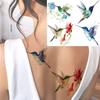 15 Sheets Watercolor Hummingbird Temporary Tattoos For Women Girl Small Flash Fake Flower Face Tatoos Kids Tiny Hands Waterproof