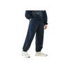 Anta Comfortable Breathable Casual Letter Print Cuffed Knitted Sports Pants Men Bottoms Dark-Navy 952438301-2