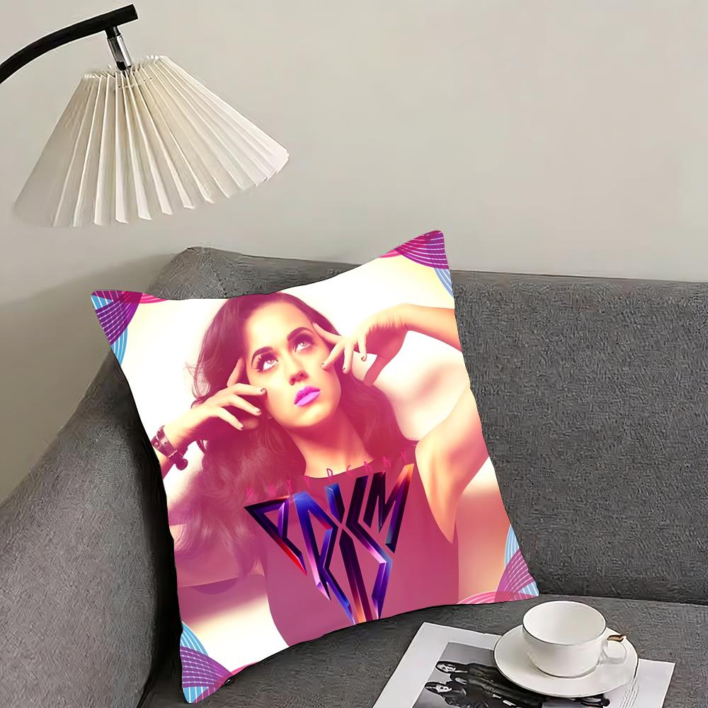Singer K-Katy P-Perry 1432 Hot Album Cushion Cover Reversible Plush Pillow Cover – For car, sofa, bedroom, perfect as a gift.