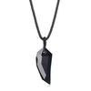 Koai Obsidian Wolf Fang Adjustable Good Luck Charm Necklace Necklace, Length, Men's, Amulet,