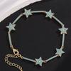 1Pcs Cubic Zirconia Stones Five-pointed Star Charm Bracelet  for Daily Wear Gift