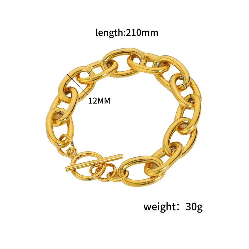 Европейский и Американский Браслет из Титановой Стали DIY Браслет 18K Позолоченный Невыцветающий Браслет-Цепочка из Нержавеющей Стали