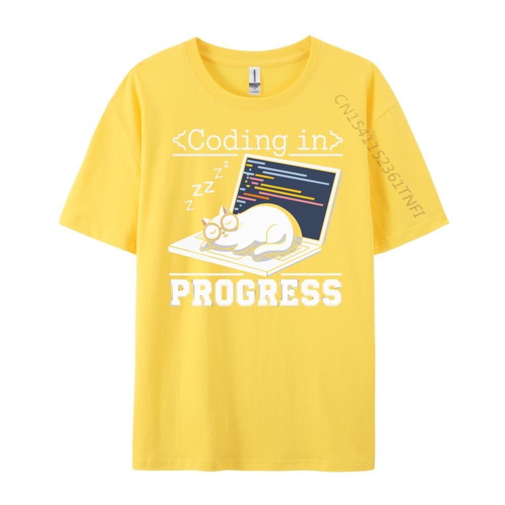 Programmer Cat Kitty Meow Animal Pet Computer Programming Vintage T Shirt Unisex Luxury Designer Japan Style