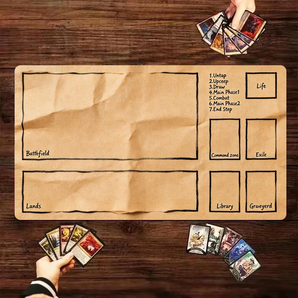 Cardboard Board Game MTG&TCG Tabletop Game Mat Magic Party Playmat Durable Rubber for Games 35X60cm Mouse Pad Offices Desk Mats