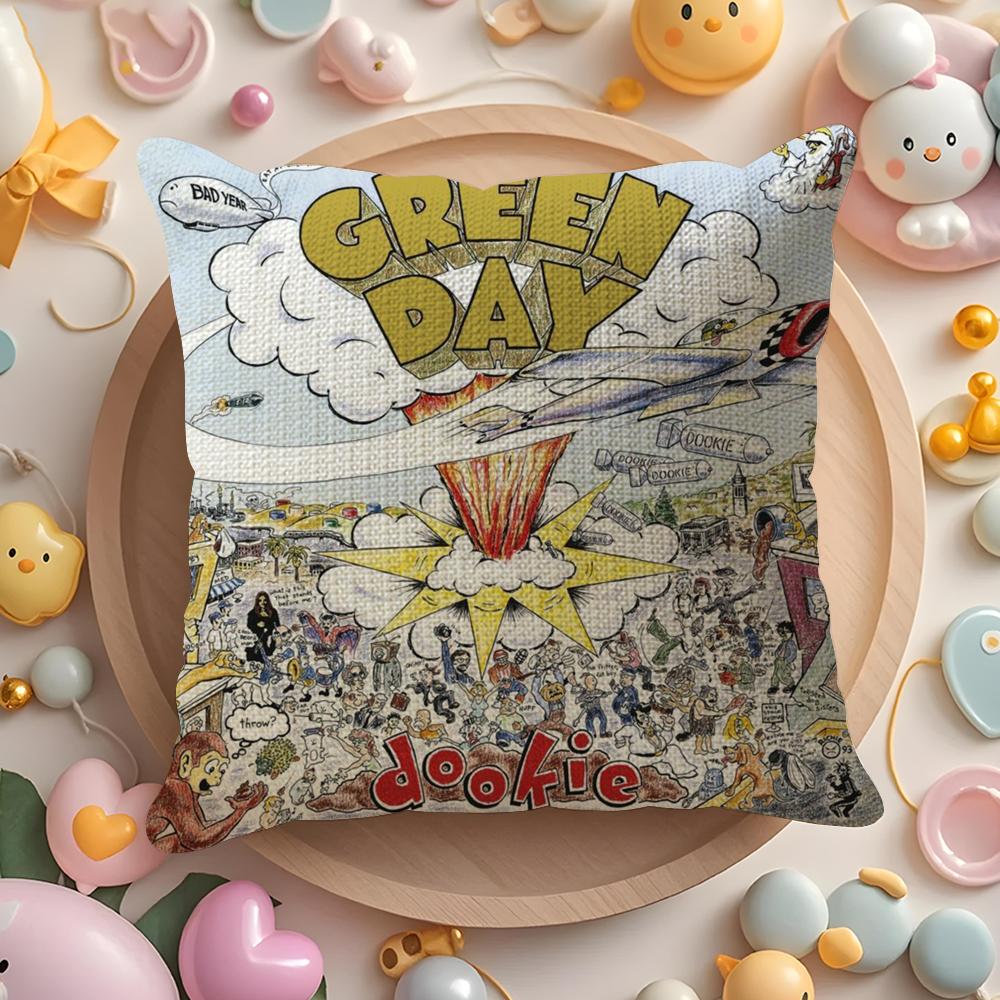 G-Green Day S-Saviors Наволочка Лен Органическая Ткань Двусторонний Принт Дышащая Наволочка Диван Домашний Декор Подарок