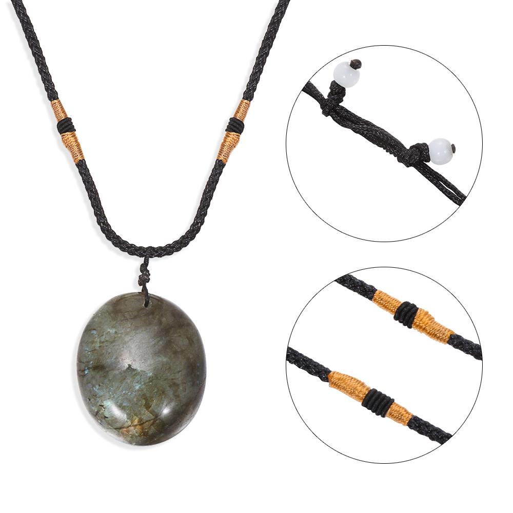 Gemstone Delicate Natural Healing Stone Energy Labradorite Pendant Moonstone