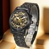 Роскошные мужские кварцевые часы из нержавеющей стали с датой и хронографом, водонепроницаемые, светящиеся, модные мужские часы