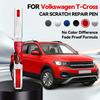 Ремонтный маркер для краски автомобиля для Volkswagen T-Cross 2018-2025 Аксессуары для ремонта царапин на краске Оранжевый Зеленый Белый Серебристый Синий Серый Золотой