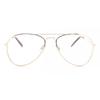 Croon Ann Shiny Light Gold Unisex Eyeglasses