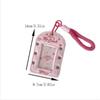 Cute Ballet-Style Ribbon Photocard Holder Plush Card Holder With Lanyard Idol Photo Storage Card Display Protective Pendant Gift