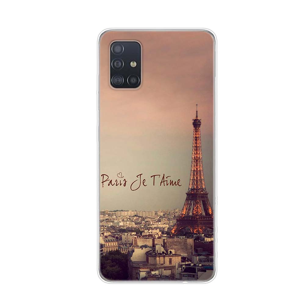 Мягкий чехол для телефона с изображением Парижской Эйфелевой башни для Samsung Galaxy A01 A11 A12 A22 A21S A31 A41 A42 A51 A71 A32 A52 A72 A02S
