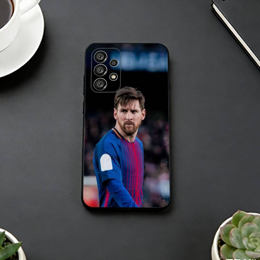 Lionel Messi football Phone Case Black Silicone Soft For Samsung S25,S24,S21,S22,S23,S30,Ultra,S20,Plus,Fe,Lite