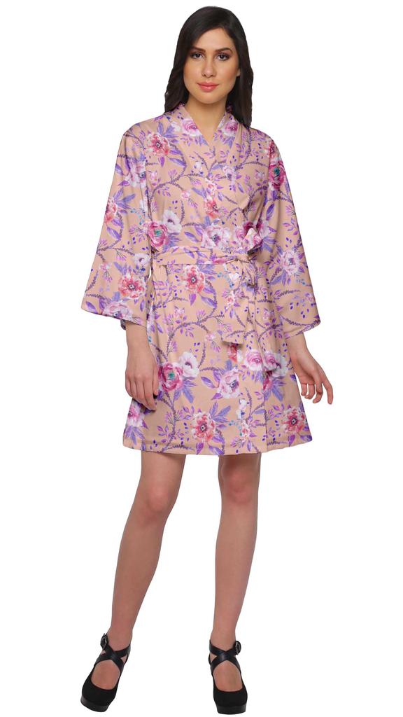 Moomaya Халат с принтом для девочек, кимоно, халаты для женщин, короткие