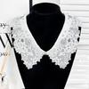 Тяжелая промышленность Вышивка Кружево Ажурный Белый Ложный Воротник Прямой Бутик Декоративный Воротник