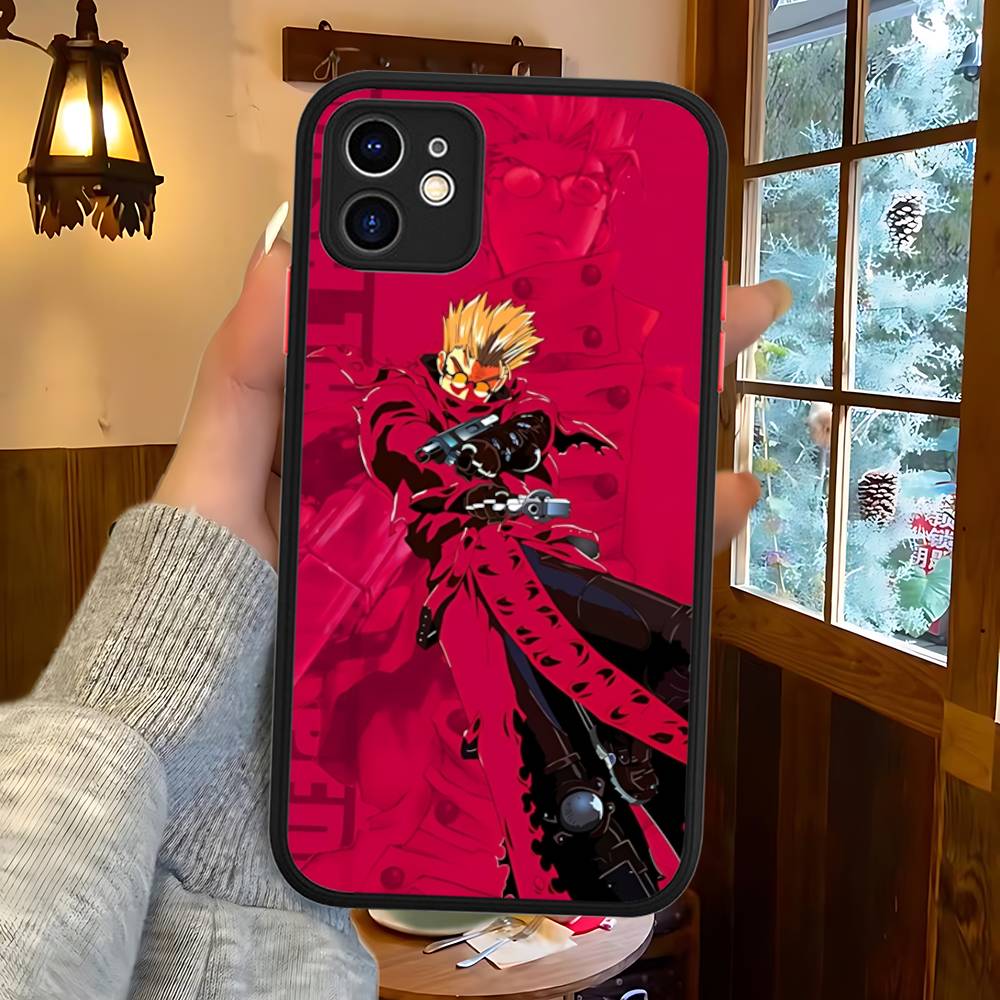 Classic Anime T-TrigunS Matte Translucent Phone Case For Iphone 16 ProMax 15 14 13 12 11 X XS PRO Plus