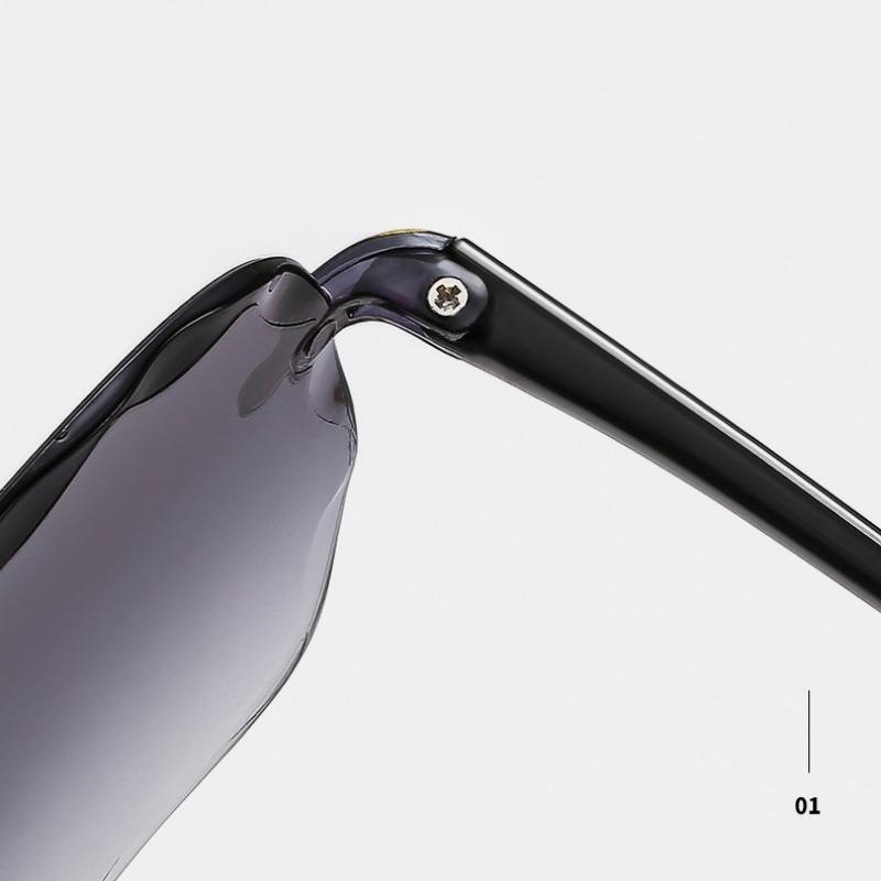 Неполяризованные винтажные солнцезащитные очки без оправы, новые женские градиентные солнцезащитные очки, летние оттенки, модные солнцезащитные очки без оправы, женские очки