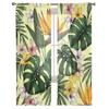 Плюмерия Монстера и пальмовая прозрачная занавеска для гостиной, спальни, вуаль, занавески для окон, занавески из органзы, вечерние тюлевые шторы
