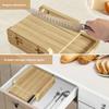 Деревянная хлеборезка с поддоном для крошек, регулируемая толщина, универсальный инструмент для нарезки домашнего хлеба