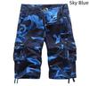 Men's Camouflage Cargo Shorts A083 - Loose Fit, Casual Workwear with Multiple Pockets