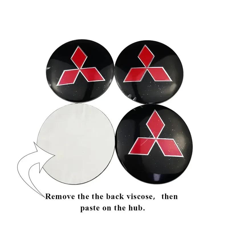 zjdf10 4PCS Car Wheel Hub Center Stickers Decal Emblem For Mitsubishi ASX Ralliart Lancer Cordia Pajero Outlander Eclipse Galant Mirage