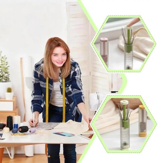 Yousheng Пустой магнитный футляр для игл Портативная выдвижная игольница Нажимной магнитный органайзер для игл для дома, путешествий, ручного шитья, DIY проектов