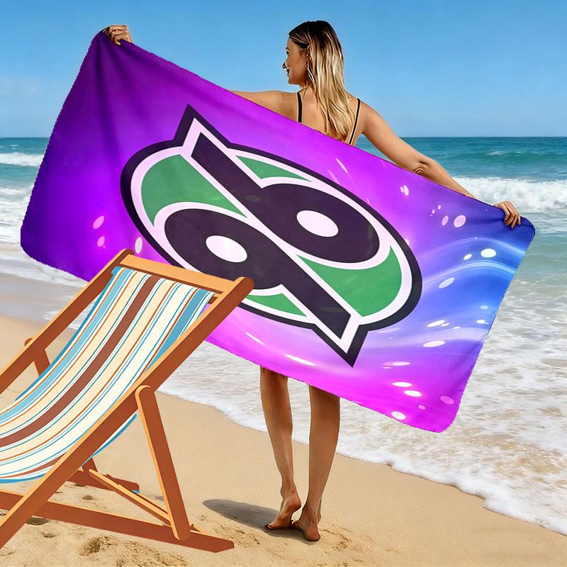 Hannover Heart Print Beach Towel, Large Soft Quick Dry Towel for Beach Camping Swimming