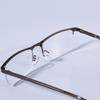 Men Blue Light Blocking Reading Glasses Metal Half Frame Prescription Eyeglasses With Spring Hinge Computer Reader +125+175