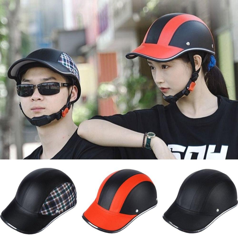 Safety Bicycle Helmet Baseball Cap Style Bike Hard Hat Light Motorcycle Half Helmet MTB