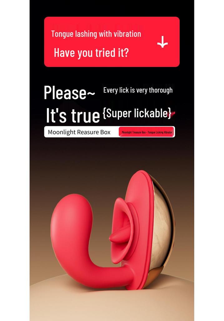 Women's Outdoor Vibrator: G-Spot Toy with Tongue Licking Stimulation for Female Pleasure