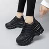 2025 Autumn and Winter New Leather Women's Shoes with 8 Cm Thick Soles, Non-slip Casual Shoes, Outdoor Inner Heightening Shoes, Foreign Trade
