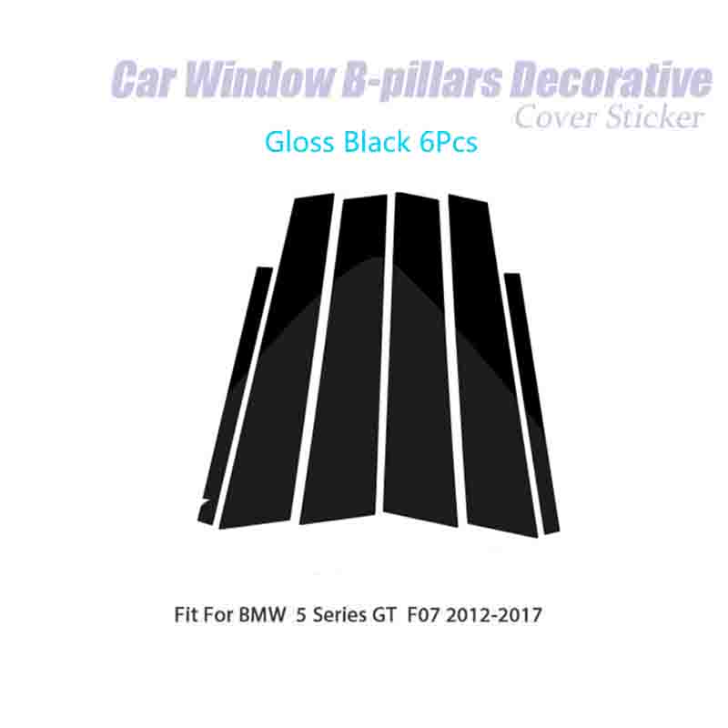 Глянцевый черный для BMW E60 E90 F30 F10 F20 F07 E70 E84 E46 X1, декоративная наклейка на окно автомобиля, средние стойки, отделка для стайлинга автомобиля