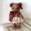 [USED] Little Ribbon Bear Teddy Bear Plush Toy Handmade by Overseas Artists