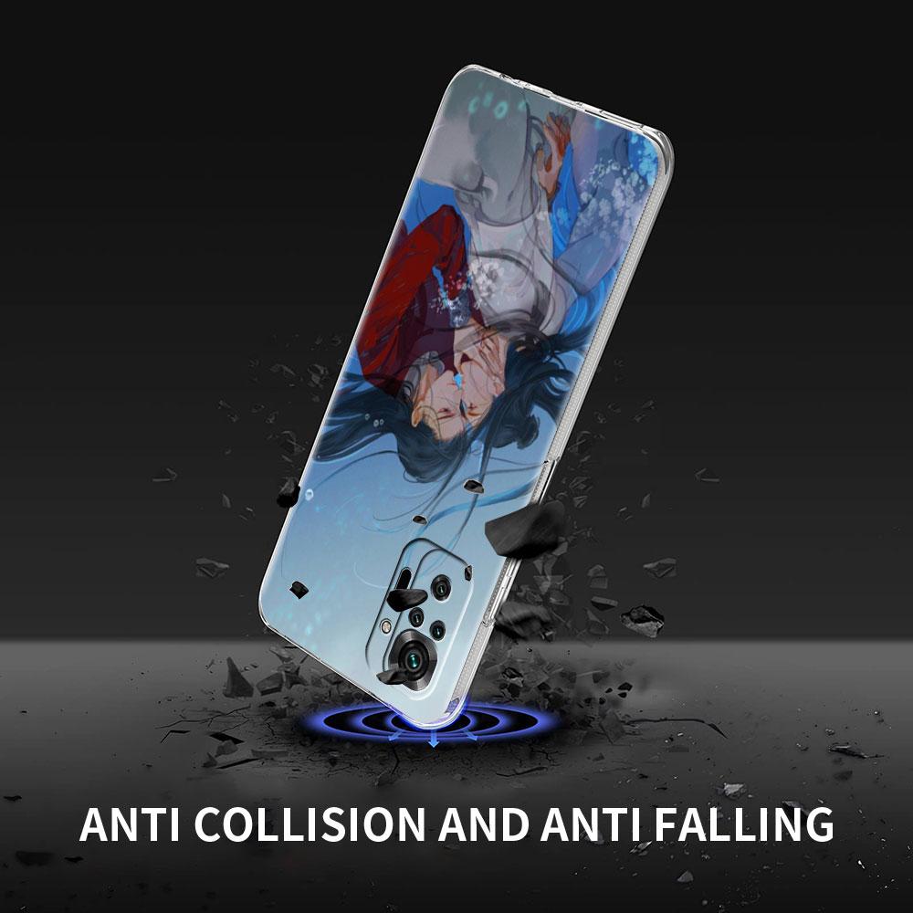 Silicone Cover For Xiaomi Redmi Note 10 9 Pro 9S 8 9C 7 8T 10S 9A 7A 8A K40 K20 Shockproof Soft Phone Case Style Tian Guan Ci Fu