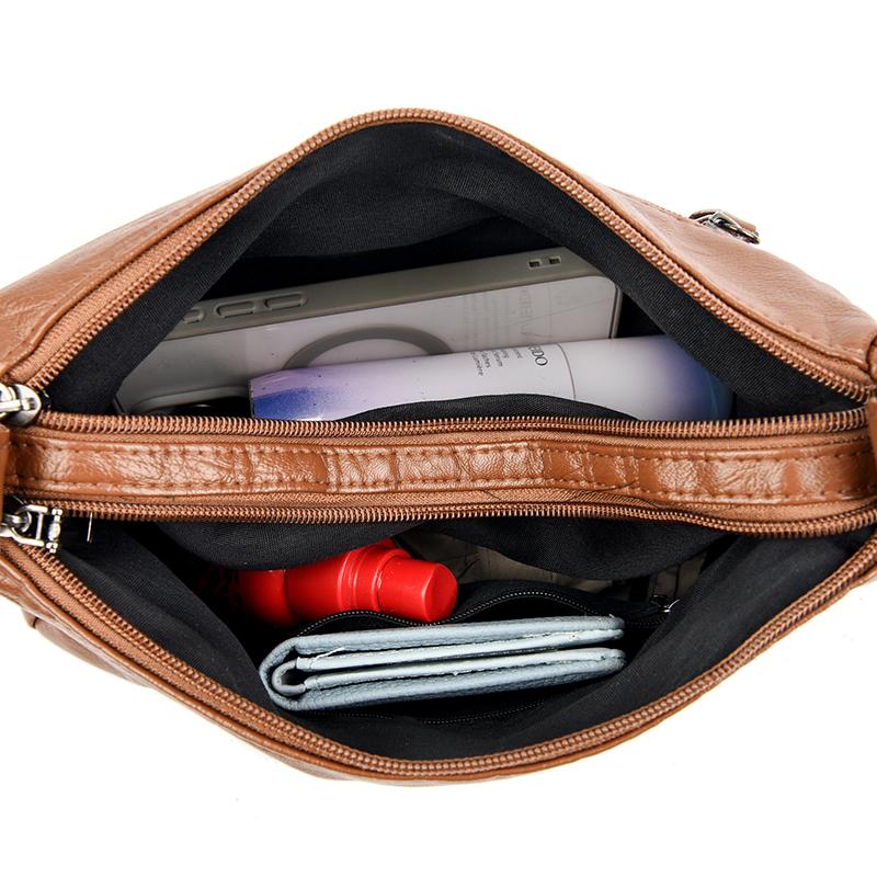 Большая вместительная сумка через плечо женская сумка через плечо многослойная ПУ сумка для мам среднего возраста