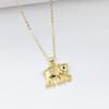 1Pcs Hot-Selling Beetle Lobster Bee Elephant Mushroom Zircon Pendant Necklace for Men Women Daily Party Jewelry Accessories