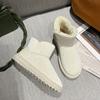 Зимние ботинки Обувь Женская зимняя меховая цельная обувь с утеплителем из хлопка