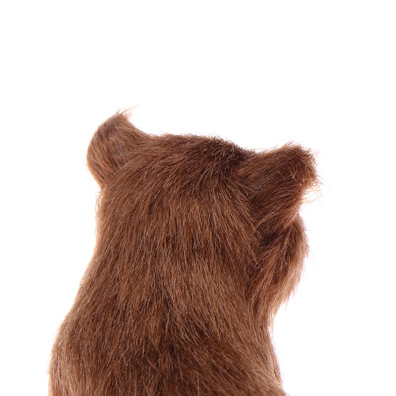 Милая имитация бурого медведя, фигурки животных, модель, миниатюрные украшения животных, рождественский подарок, декор для рождественской елки