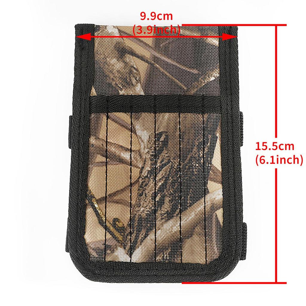 Camouflage Double-Sided Mini Crossbow Quiver, Waterproof, Stores 12 Arrows, 6.3-Inch.