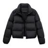 Short Women's Winter Down Jacket for Small Women Solid Color Stand-up Collar Baker's Coat Thickened Jacket