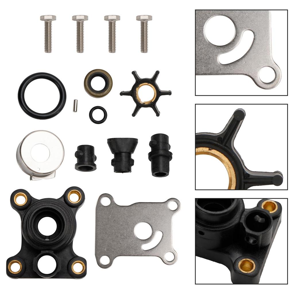 Комплект крыльчатки водяного насоса для подвесного мотора Johnson Evinrude 8-15 л.с. с корпусом 18-3327