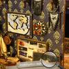 1 Набор DIY Набор для книжной полки Реалистичный Гладкий край Точно вырезанный Легко собрать Развитие воображения Кукольный домик 3D DIY Вставка для книжной полки Декор для