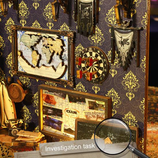 1 Набор DIY Набор для книжной полки Реалистичный Гладкий край Точно вырезанный Легко собрать Развитие воображения Кукольный домик 3D DIY Вставка для книжной полки Декор для
