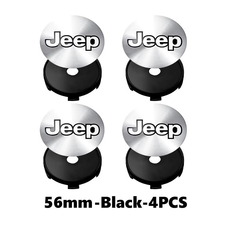 For Jeep 4pcs 60mm Car Wheel Center Cover Hub Cap Auto Decoration Accessories Grand Cherokee Patriot Renegade Compass Wrangler PSLVW1