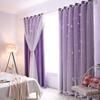 Modern Blackout Curtains Tulle Double Layer Star Shape Window Curtain For Kids Girls Bedroom Living Room Blind Drapes Home Decor